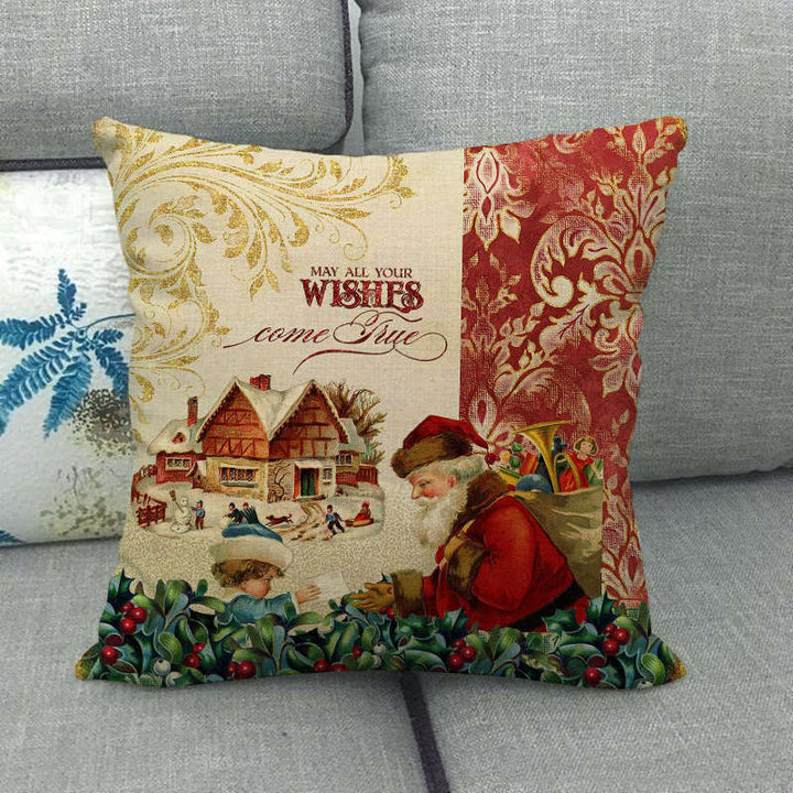 18" Cojines Merry Xmas Sofa Pute Deksel Tilbehør Hjem Sofa Dekor Putehylse Skanto