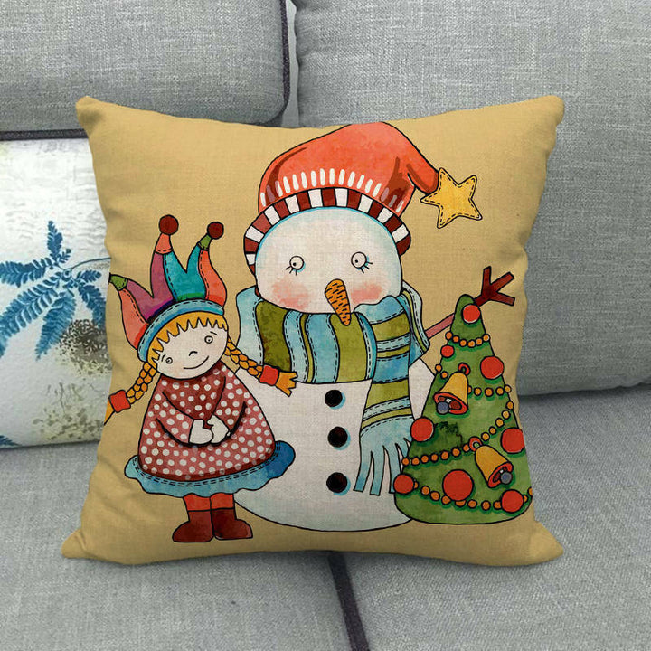 18" Cojines Merry Xmas Sofa Pute Deksel Tilbehør Hjem Sofa Dekor Putehylse Skanto