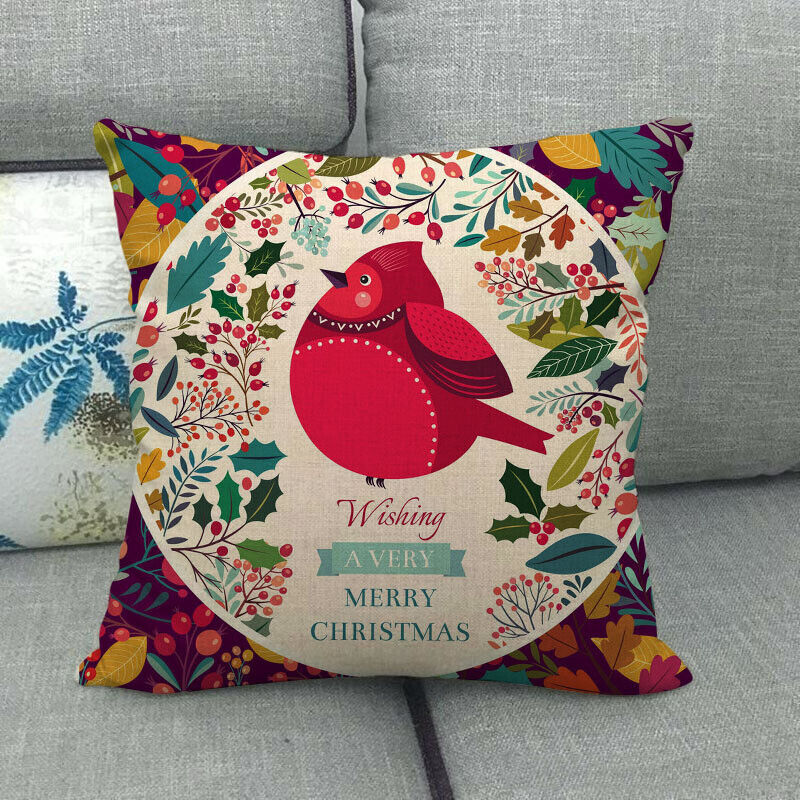 18" Cojines Merry Xmas Sofa Pute Deksel Tilbehør Hjem Sofa Dekor Putehylse Skanto