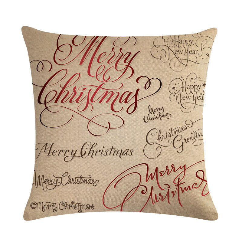 18" Cojines Merry Xmas Sofa Pute Deksel Tilbehør Hjem Sofa Dekor Putehylse Skanto