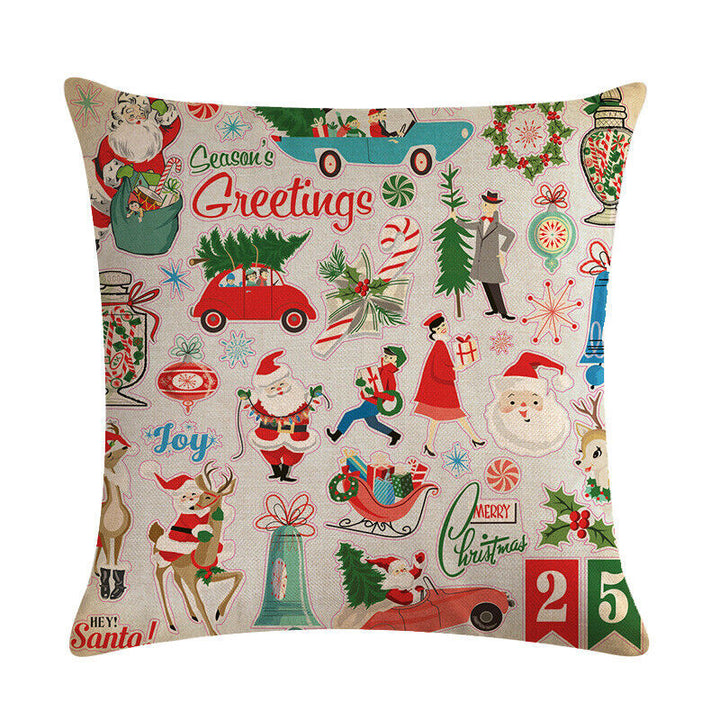 18" Cojines Merry Xmas Sofa Pute Deksel Tilbehør Hjem Sofa Dekor Putehylse Skanto