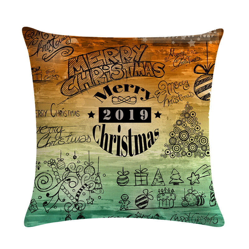 18" Cojines Merry Xmas Sofa Pute Deksel Tilbehør Hjem Sofa Dekor Putehylse Skanto