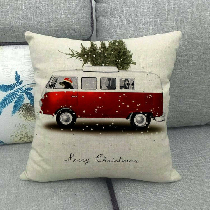 18" Cojines Merry Xmas Sofa Pute Deksel Tilbehør Hjem Sofa Dekor Putehylse Skanto