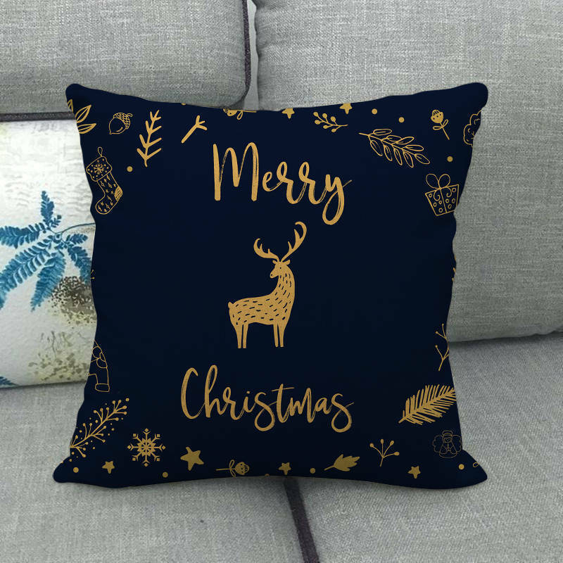 18" Cojines Merry Xmas Sofa Pute Deksel Tilbehør Hjem Sofa Dekor Putehylse Skanto