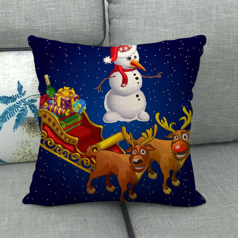 18" Cojines Merry Xmas Sofa Pute Deksel Tilbehør Hjem Sofa Dekor Putehylse Skanto