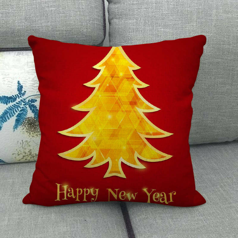 18" Cojines Merry Xmas Sofa Pute Deksel Tilbehør Hjem Sofa Dekor Putehylse Skanto