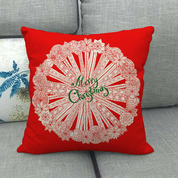 18" Cojines Merry Xmas Sofa Pute Deksel Tilbehør Hjem Sofa Dekor Putehylse Skanto