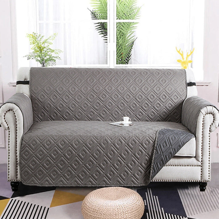 Quilted Sofa Cover Pet Protector Throw Waterproof Sofa Slip Covers 1/2/3 Settee Skanto