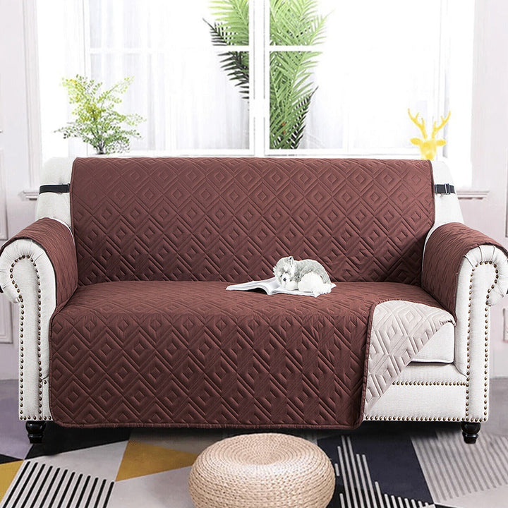 Quilted Sofa Cover Pet Protector Throw Waterproof Sofa Slip Covers 1/2/3 Settee Skanto