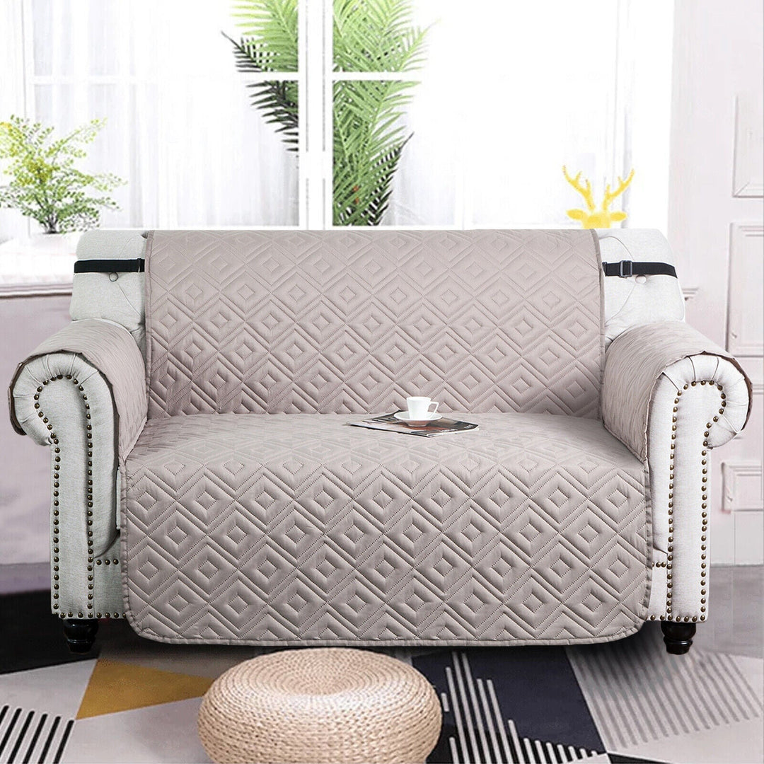 Quilted Sofa Cover Pet Protector Throw Waterproof Sofa Slip Covers 1/2/3 Settee Skanto