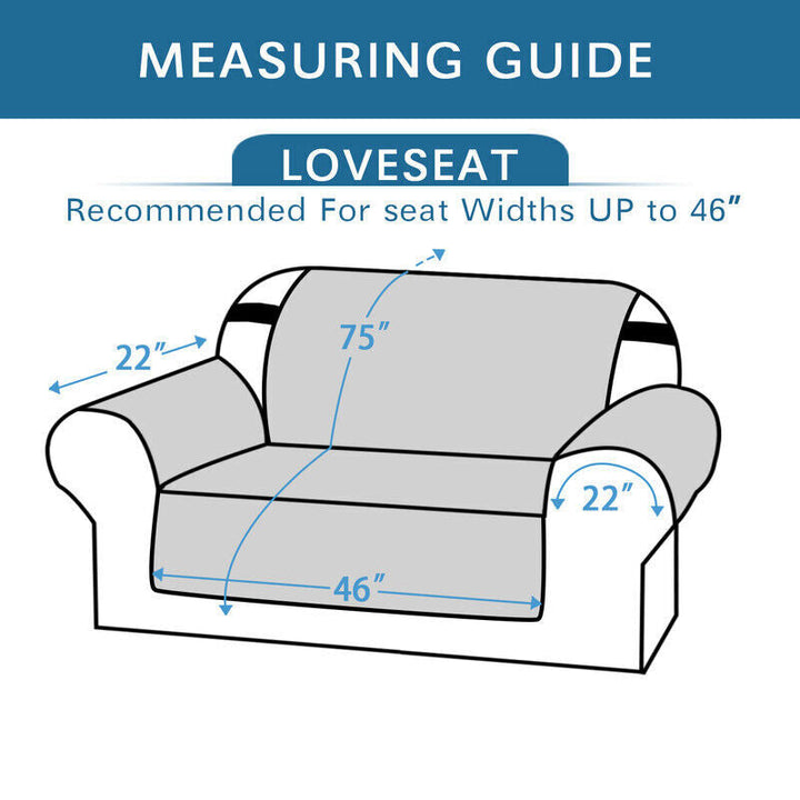 Quilted Sofa Cover Pet Protector Throw Waterproof Sofa Slip Covers 1/2/3 Settee Skanto