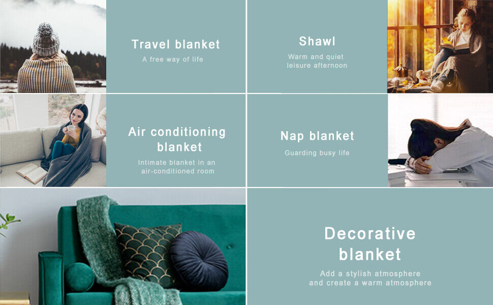 Boho Strikket Teppe Kast Frynse Rutete Reise Teppe Store Tepper For Sofa Seng Skanto