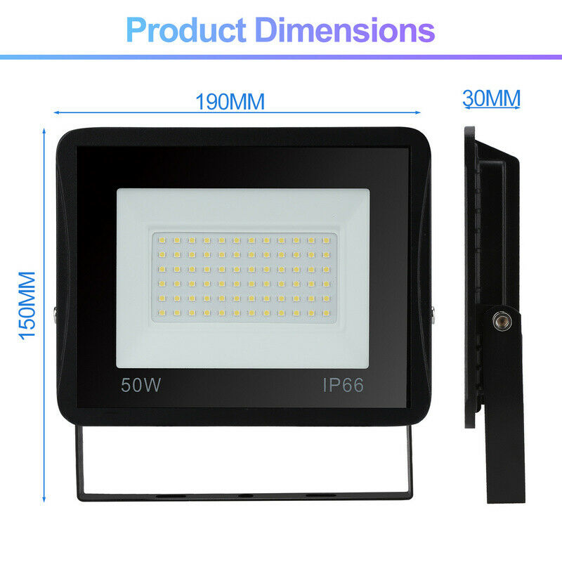 LED Flomlys med Stativ Konstruksjon Lys 2X50W Kald Hvit | Skanto