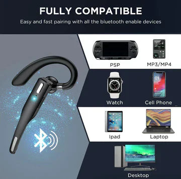 Kabelloser Bluetooth 5.1 Headset/Ohrhörer med to mikrofoner og utstyr for LKW-Fahrer