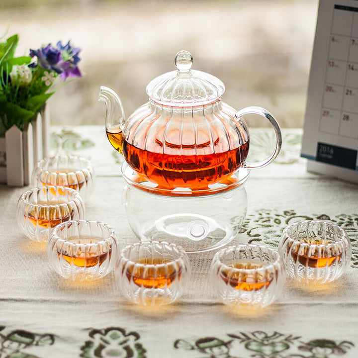 Skanto | Krystallklar Glass Tekanne Sett