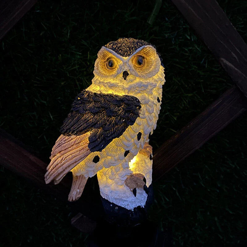 Skanto | Sol Reflektor Lys Ugle – LED Utendørs Lys for Hage, Terrasse og Balkong, værbestandig
