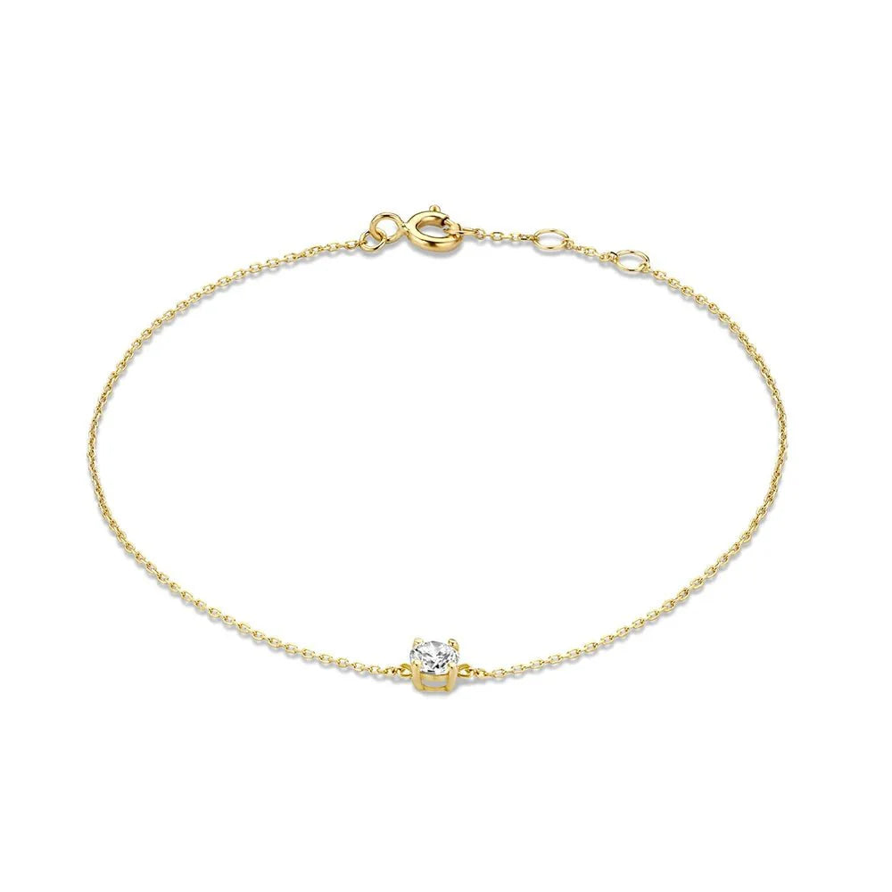 Skanto | S925 Delikat Enkel Diamant Armbånd
