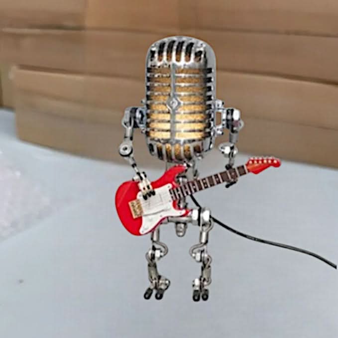 Skanto | Dimmbar Robot Bordlampe med Gitardesign