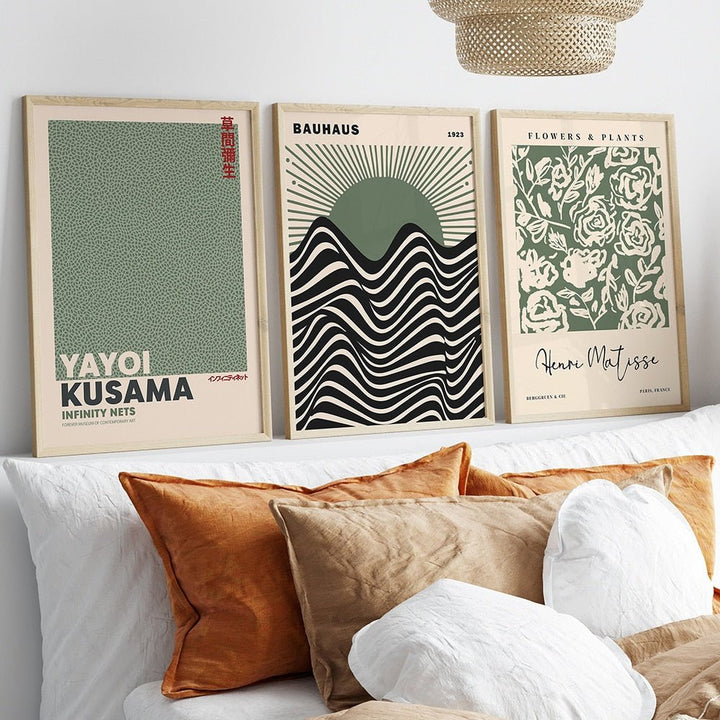 Skanto | Salviegrønn Matisse Yayoi Kusama Utstillingsplakat