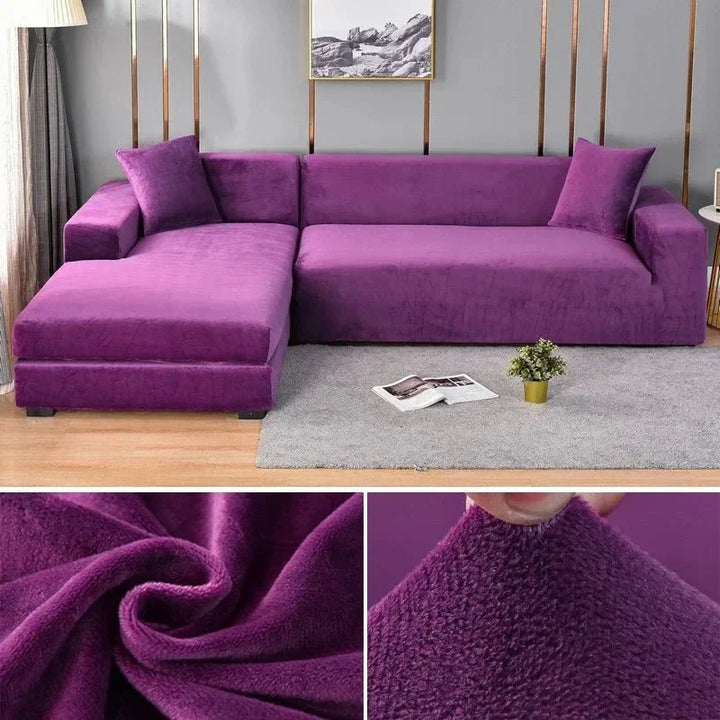 Skanto | Samtlux Fløyelssofa Deksel – Elegant Stretch Passform for Luksuriøs Comfort og Beskyttelse