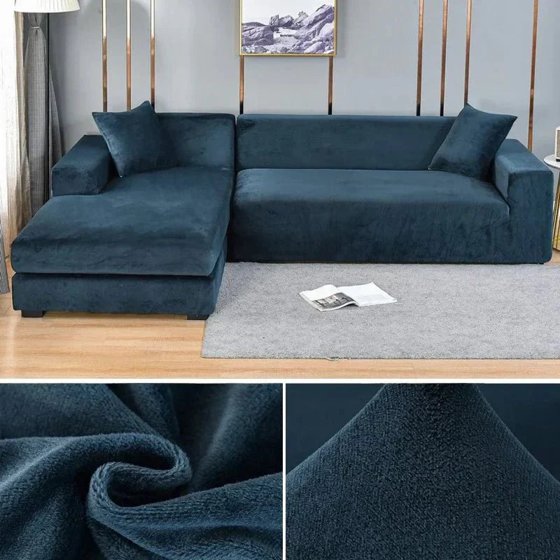 Skanto | Samtlux Fløyelssofa Deksel – Elegant Stretch Passform for Luksuriøs Comfort og Beskyttelse