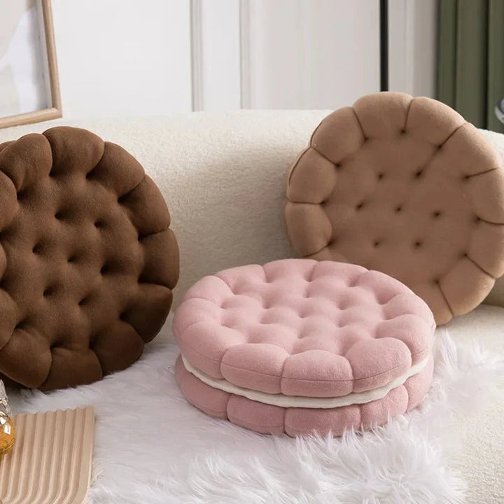 Sandwich Kjeks Sofa Putetrekk Rundt Bomull Vevd Design | Skanto
