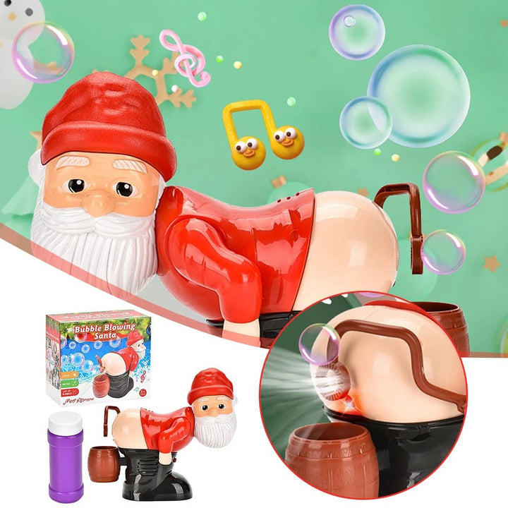 Skanto | Santas Hilarious Bubble Machine – Elektrisk Juleleketøy med Musikk, Lys, og Uendelig Boble Moro for Barnas Festlige Glede og Minneverdige Gaver