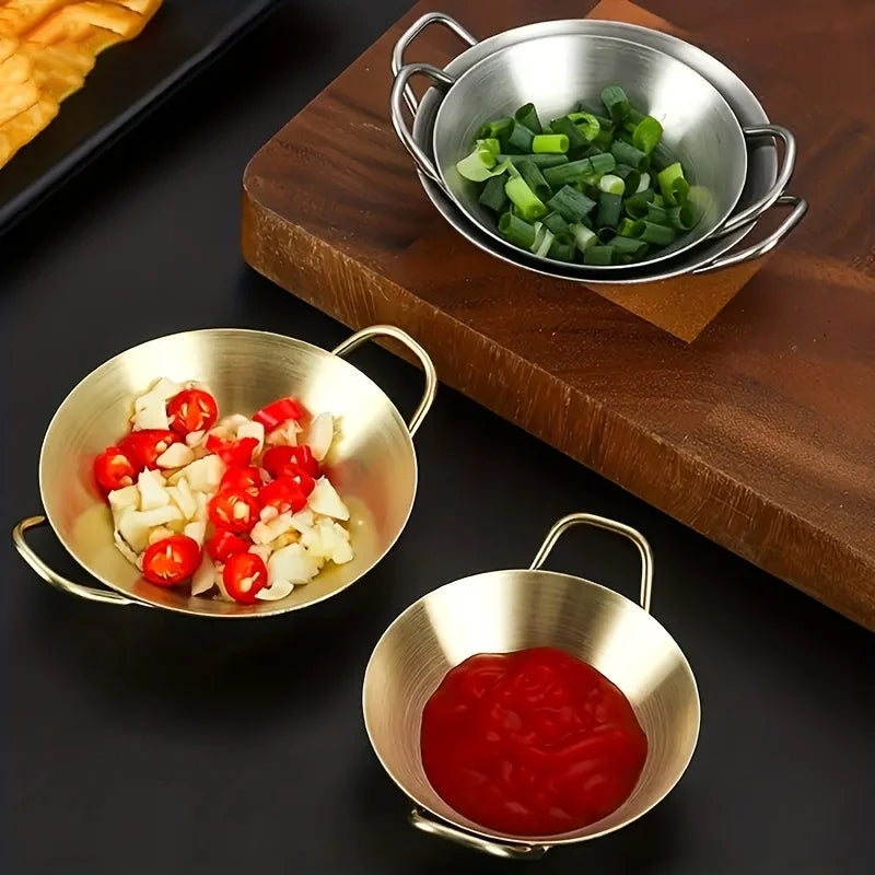 Sauce Dipping Bowl Rustfritt Stål Dipping Kopper Runde Sauseretter | Skanto
