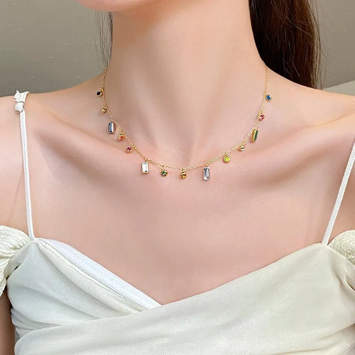 Skanto | Spredte Delikate Krystaller Choker Smykke