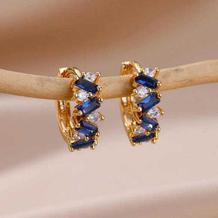 Skanto | Spredte Diamant Hoop Øredobber