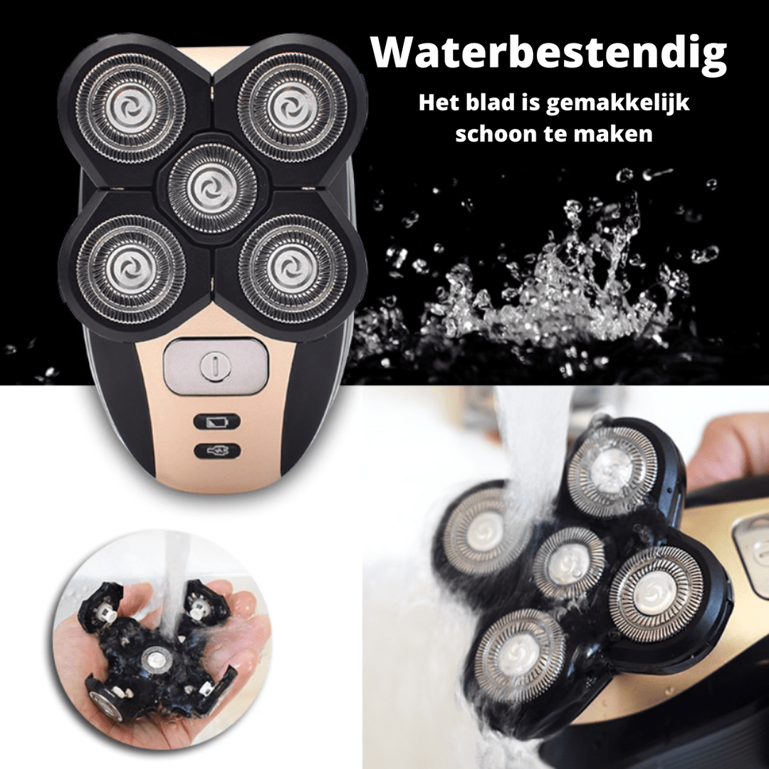 Skanto | 5-i-1 trimmer med flytende barberhoder og tilbehør