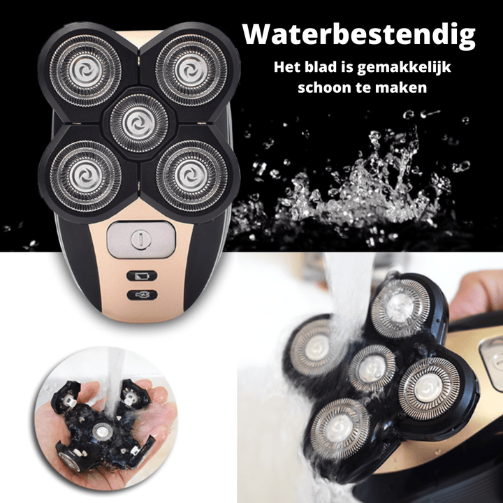 Skanto | 5-i-1 trimmer med flytende barberhoder og tilbehør