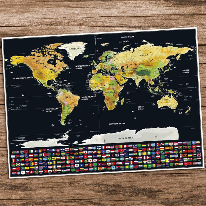 Scratch Off Verdenskart Plakat | Skanto