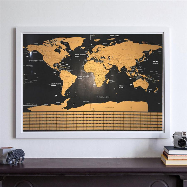 Scratch Off Verdenskart Plakat | Skanto