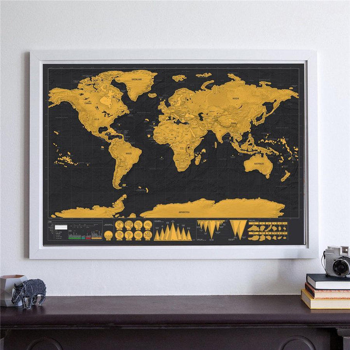 Scratch Off Verdenskart Plakat | Skanto