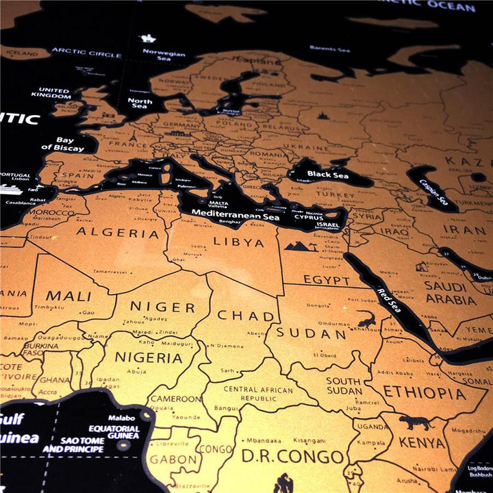 Scratch Off World Map Poster | Skanto
