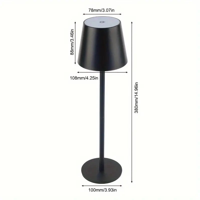 Skanto | LED Bordlampe – Trådløs, Berøringskontroll & Dimmbar Lys