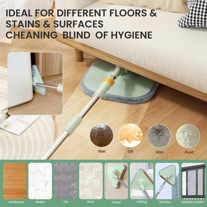 Frendorf | Selvvridende Flat Mopp med Bøtte - SpinMop