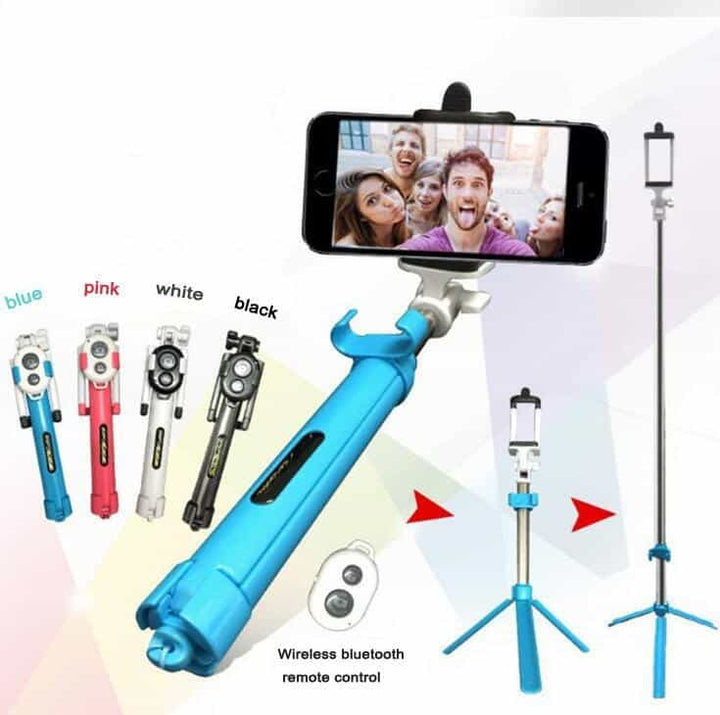 Selfiestang med stativ og Bluetooth | Skanto