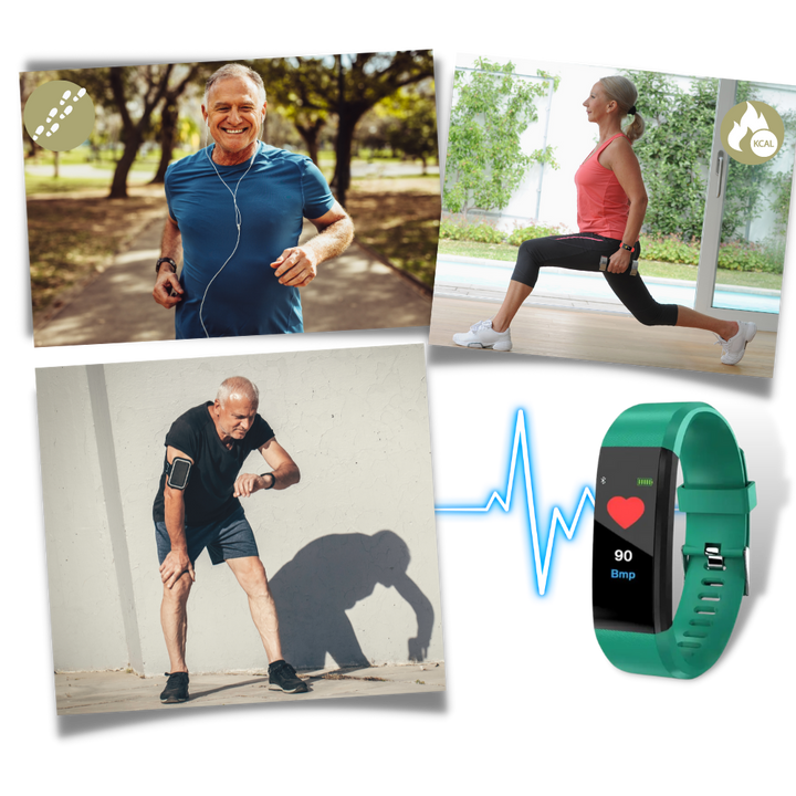 Senior Smartwatch med hjertefrekvens- og blodtrykksovervåking | Skanto