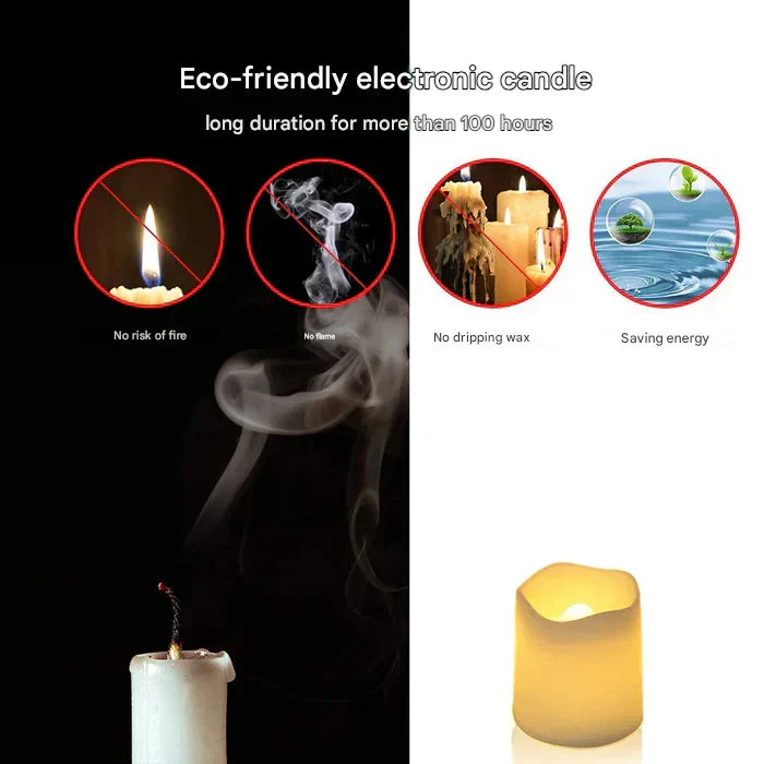 Skanto | Sett med 24 LED flameløse lys - GlowFlicker