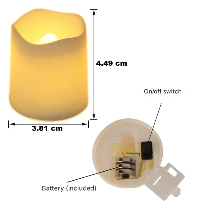 Skanto | Sett med 24 LED flameløse lys - GlowFlicker