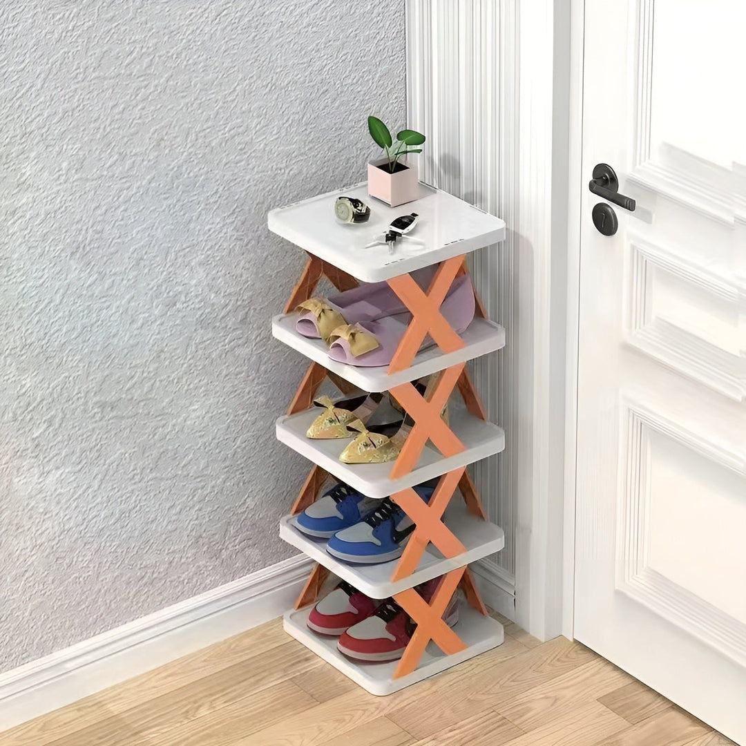 FlexiRack skohylle – Multifunksjonell, flerlags, sammenleggbar skohylle