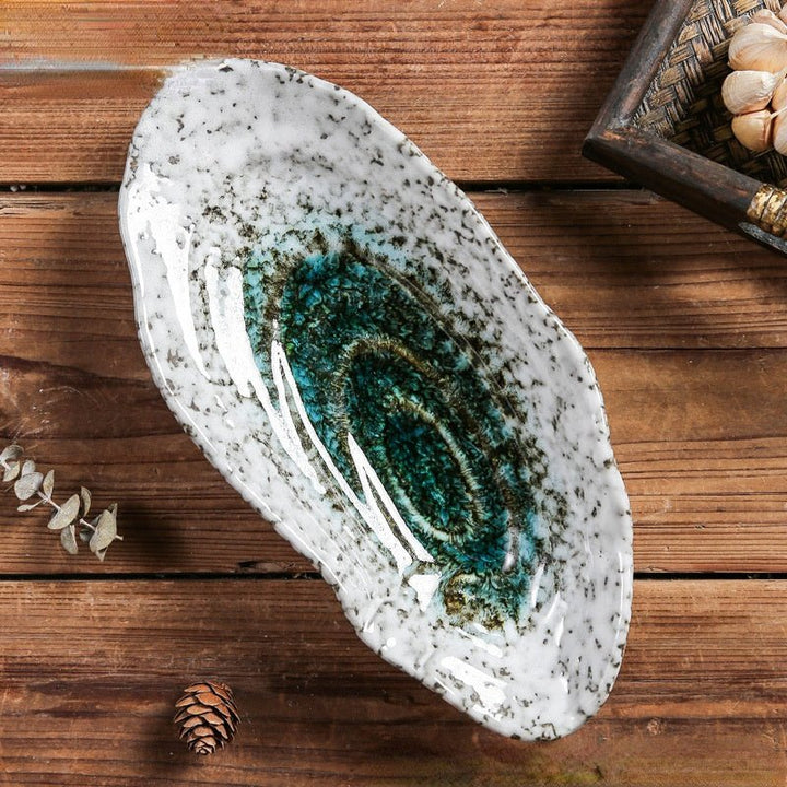 Skanto | Shellora – Elegant skallformet keramisk servise for stilfull dining
