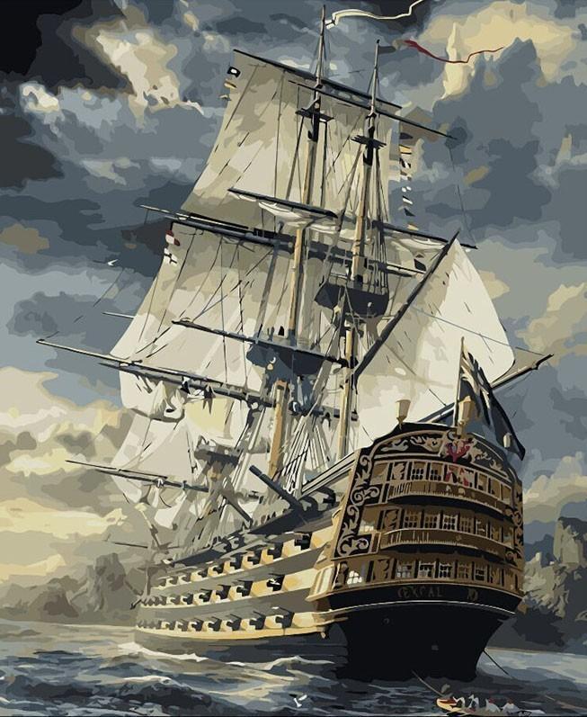 Ship at Sea - Van-Go Male-By-Nummer Kit | Skanto