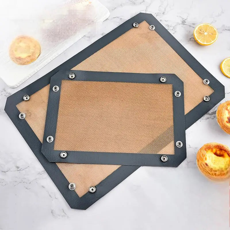Silikon BakeMatte med Knapp Non-Stick Gjenbrukbar Varmeresistent Liner | Skanto