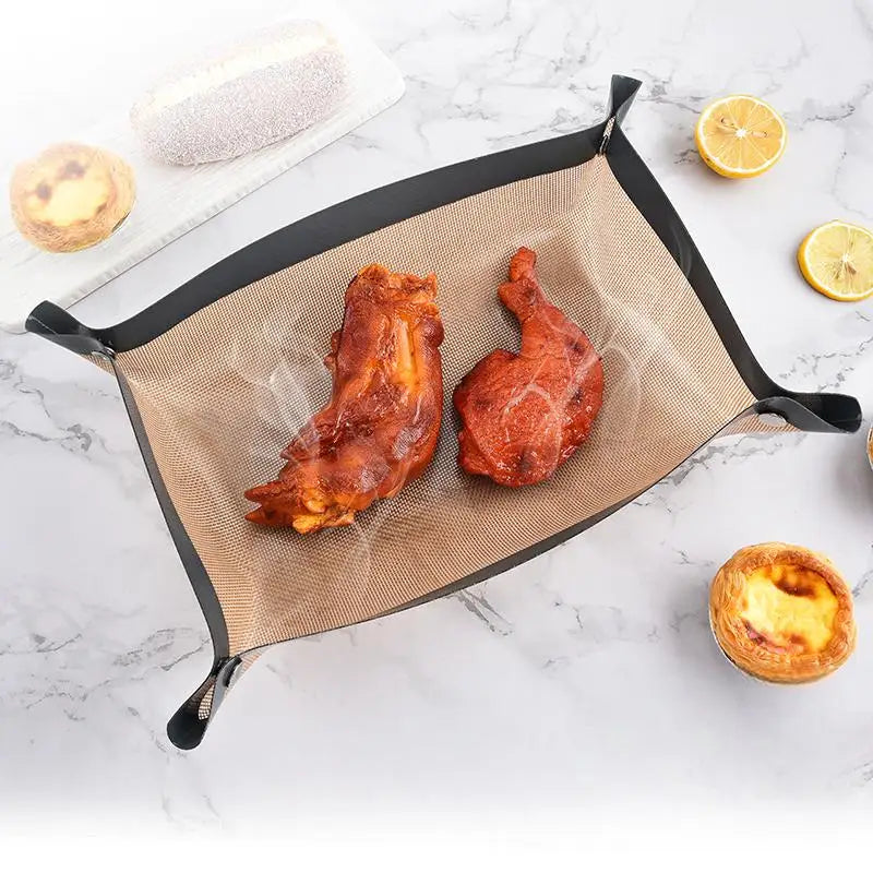 Silikon BakeMatte med Knapp Non-Stick Gjenbrukbar Varmeresistent Liner | Skanto