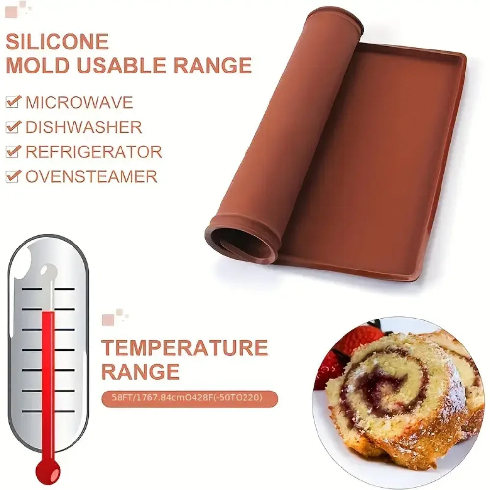 Silikon Bake Matter Non-Stick Gjenbrukbare Deig- og Kake Rull Matter | Skanto