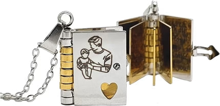 Erinnerungsbuch-Anhänger-Halskette – Symbolischer Schmuck mit liebevoller Botschaft
