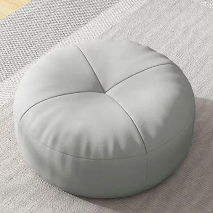 Zen Pute – Rund Japansk Sittepute laget av Nappa Skinn i Tatami Stil | Skanto